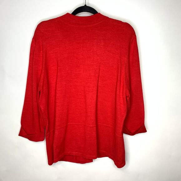 Judith Hart Woman Red Button Front Cardigan Sz 1X - Picture 6 of 9